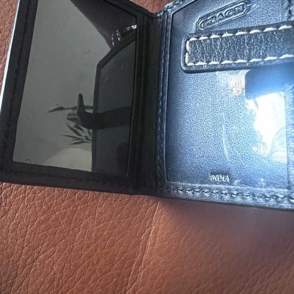 Coach Monogram Black and White photo album Keychain with Heart Charm Y2K - Picture 7 of 9